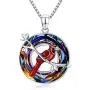 JUSTKIDSTOY Cardinal Necklace Jewelry 925 Sterling Silver Cute Red Bird Pendant Necklace with Crystal Memorial Gifts for Women Girls JUSTKIDSTOY Cardinal Necklace Jewelry 925 Sterling Silver Cute Red Bird Pendant Necklace with Crystal Memorial Gifts for Women Girls