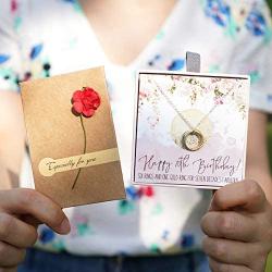 70th Birthday Gifts For Women 925 Sterling Silver Six Circle Rings One Golden Ring Pendant Necklace For Her Chain Adjust From 17'' to 19'' Extender