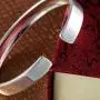 Merdia Womens S999 Sterling Silver Bangle Cuff Bracelet Polished Surface 27g for Gift Merdia Womens S999 Sterling Silver Bangle Cuff Bracelet Polished Surface 27g for Gift