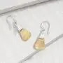 Silpada Combination Drop Earrings in Textured Brass & Sterling Silver Silpada Combination Drop Earrings in Textured Brass & Sterling Silver