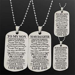 Daobg-stable Dog Tags Pendant Necklace To My Boyfriend Girlfriend Wife Husband Letter Jewelry