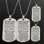 Daobg-stable Dog Tags Pendant Necklace To My Boyfriend Girlfriend Wife Husband Letter Jewelry