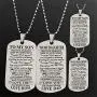 Daobg-stable Dog Tags Pendant Necklace To My Boyfriend Girlfriend Wife Husband Letter Jewelry