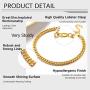 PROSTEEL Stainless Steel Chain Anklets for Men Women, Silver/Gold Tone, Ankle Bracelets Hypoallergenic, 8-10.5 Inch Adjustable, Come Gift Box