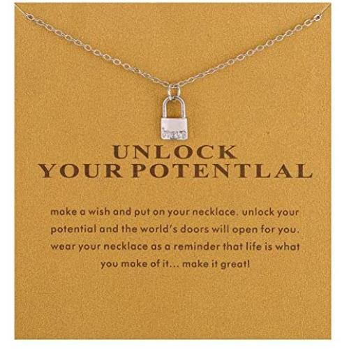 Message Card Friendship Sailing Necklace Brave Sea Wave Pendant Chain Good Luck Necklace with Gift Card