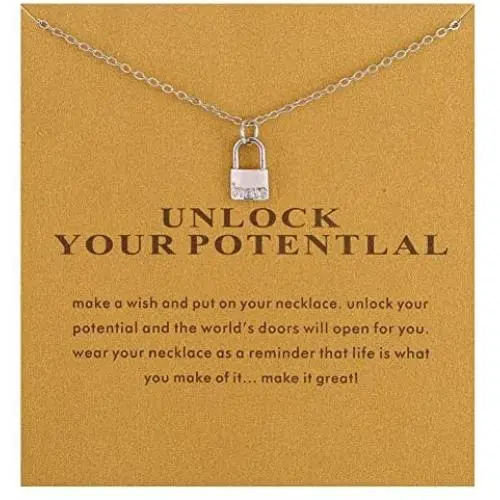 Message Card Friendship Sailing Necklace Brave Sea Wave Pendant Chain Good Luck Necklace with Gift Card
