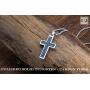 URBAN JEWELRY Polished Solid Tungsten Cross Pendant - Surgical Stainless Steel 22 inch Necklace Chain - Carbon Fiber, and Amethyst Shell Material - 6 Designs and Colors to Choose