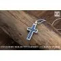 URBAN JEWELRY Polished Solid Tungsten Cross Pendant - Surgical Stainless Steel 22 inch Necklace Chain - Carbon Fiber, and Amethyst Shell Material - 6 Designs and Colors to Choose