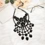 NABROJ Black Statement Necklace for Women Gothic Costume Novelty Fashion Drag Queen Jewelry with Gift Box 1 Pc