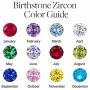 Dancing Birthstone Teardrop Pendant Necklace | Stainless Steel Crystal Birthday Jewelry 19'' for Women Girls