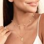 Cowlyn Pearl Choker Dainty Adjustable Necklace 18K Gold Plated Cultured Barque Pearl Tiny Chain Delicate Christmas Valentine Jewelry for Women Girls