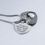 Beydodo Personalized Heart Cremation Urn Necklace for Ashes Always in My Heart Memory Necklace Gift with Funnel Kit