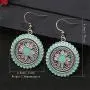 DAMLENG 3 Pairs Bohemian Vintage Round Enamel Flower Pattern Dangle Earrings Retro Boho Dangle Drop Earrings for Women Girls Jewelry Accessories Set DAMLENG 3 Pairs Bohemian Vintage Round Enamel Flower Pattern Dangle Earrings Retro Boho Dangle Drop Earrings for Women Girls Jewelry Accessories Set