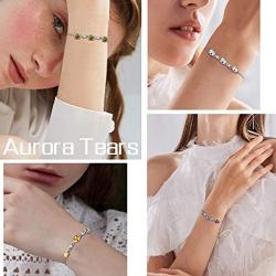 Aurora Tears 925 Sterling Silver 12 Birthstones Necklace/Earring/Ring/Bracelet Women Birthstone Pendant Crystal Fashion Birthday Jewelry