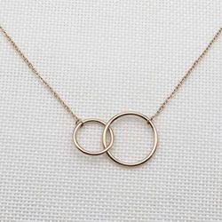IDLAN Best Friend Necklace BFF Gift Long Distance Going Away Gift Friendship Quotes Gifts 2 Interlocking Infinity Circles Graduation Gift