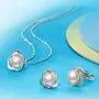 ''Lovely Rose'' High Polished 925 Sterling Silver Earrings with 7mm Natural Freshwater Pearl ''Lovely Rose'' High Polished 925 Sterling Silver Earrings with 7mm Natural Freshwater Pearl