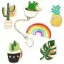 Cute Enamel Lapel Pin Set, 6pcs Cartoon Brooch Pin Badges for Clothes Bags Backpacks - Rainbow Cactus Succulent Leaves Pineapple Cute Enamel Lapel Pin Set, 6pcs Cartoon Brooch Pin Badges for Clothes Bags Backpacks - Rainbow Cactus Succulent Leaves Pineapple