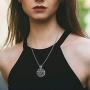 OIDEA Mens Stainless Steel Hollow Vitnage Star Pentagram Pentacle Pendant Necklace,Pagan Wiccan Witch Gothic Pewter Chain Included