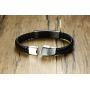 XUANPAI Personalized Custom Medical Alert Emergency Braided Leather Wristband ICE ID Bracelet for Men Boys