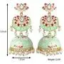 Aheli Vintage Oxidized Dangle Jhumka Jhumki Encrusted with Faux Kundan Stone Statement Earrings for Women Aheli Vintage Oxidized Dangle Jhumka Jhumki Encrusted with Faux Kundan Stone Statement Earrings for Women