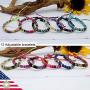 FROG SAC 12 VSCO Bracelets for Teen Girls, VISCO Girl Braided Friendship Bracelets for Women and Men, VSCO Girl Stuff, Boho Woven Rope String Bracelets for Teens, Friendship Bracelet Pack