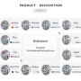 Lorrifal Month 925 Sterling Silver Original Birthstone Charms fit Pandora Bracelets Necklace Perfect Jewelry Birthday Loved Beads Gift for Women Girls Mom Daughter