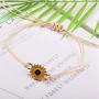 BOMAILSunflower Bracelet Handmade Sunflower Boho Bracelet Friendship Jewelry for Women Girl