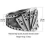 HZMAN Mens Vintage Poker Games Casino Cocktail Party Stainless Steel Biker Spade Ring HZMAN Mens Vintage Poker Games Casino Cocktail Party Stainless Steel Biker Spade Ring
