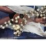 Fashion Jewelry Designer Bridal and Chic Long Imitation Pearl Clover Flower Strand Necklace for Women