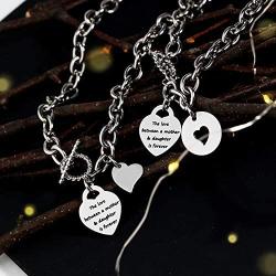 G-Ahora Mother and Daughter Necklace Set for 2 3 4 The Love Between Mother and Daughters is Forever Mothers Day Jewelry Gift for Mom from Daughter