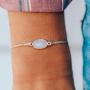 Pura Vida Silver or Gold Gemstone Bracelet - Waterproof, Artisan Handmade, Adjustable, Threaded, Fashion Jewelry for Girls/Women