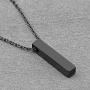 PiercingJ Free Engraving Personalized Custom Stainless Steel Urn Memorial Pendant Bar Necklace Bottle Locket Memorial Ash Keepsake Cremation Jewelry Funnel Fill Kit + Box