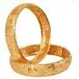 Touchstone ''Golden Bangle Collection Traditional Fine Jali Wire Mesh Work Thick Indian Bollywood Designer Jewelry Metal Kada Bangle Bracelets. Set of 2 in Antique Gold Tone for Women