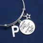 Joycuff Initial Charm Bracelet Friendship Expandable Charm Bracelets-Birthday Gifts for Friends Female