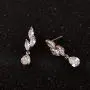 SWEETV Crystal Wedding Bridal Earrings for Women Brides, Wedding Bridesmaid Jewelry Gift, Cubic Zirconia Drop Earrings for Prom Pageant or Daily Wear