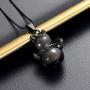 Cremation Jewelry Fortune Cat Pendant Pet Urn Necklace Ashes Keepsake Holder Memorial Urn Necklace Gifts for Pet Lovers