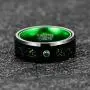 TUNGSTORY 8mm Black Celtic Dragon Tungsten Carbide Wedding Ring with Green Carbon Fiber and CZ Inlay Polished Finish Beveled Edge Size 6-15 TUNGSTORY 8mm Black Celtic Dragon Tungsten Carbide Wedding Ring with Green Carbon Fiber and CZ Inlay Polished Finish Beveled Edge Size 6-15