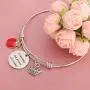 KUIYAI Someday My Prince Will Come Bracelet with Red Apple Charm Snow White Movie Quote Jewelry