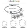 lauhonmin Birthday Gifts for Her Bangle Bracelets Live Laugh Love for 10th to 70th
