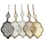 StylesILove Womens Trendy Pave Rhinestone Long Chain Quatrefoil Pendant Necklace Dangle Earrings