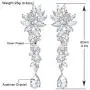 mecresh Bridal Wedding Teardrop Marquise Crystal Cluster Chandelier Dangle Earrings for Women Valentines Day Gift mecresh Bridal Wedding Teardrop Marquise Crystal Cluster Chandelier Dangle Earrings for Women Valentines Day Gift