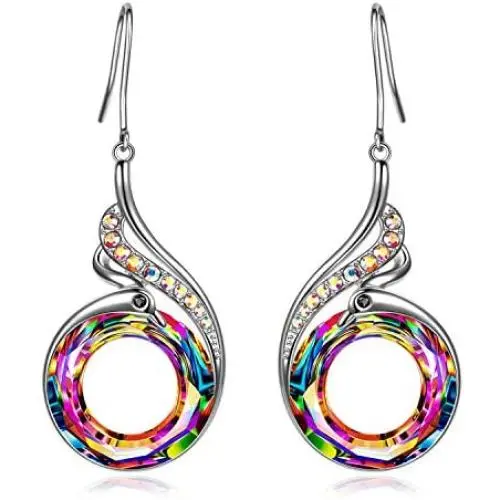 Kate Lynn Earrings for Women, Gifts for Her Valentines Day Nirvana of Phoenix Drop Dangle Earrings Crystals Gifts for Wife Grandma Mom with Jewelry Box, Soft Cloth Kate Lynn Earrings for Women, Gifts for Her Valentines Day Nirvana of Phoenix Drop Dangle Earrings Crystals Gifts for Wife Grandma Mom with Jewelry Box, Soft Cloth