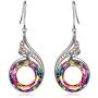 Kate Lynn Earrings for Women, Gifts for Her Valentines Day Nirvana of Phoenix Drop Dangle Earrings Crystals Gifts for Wife Grandma Mom with Jewelry Box, Soft Cloth