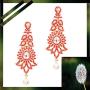 Touchstone Indian Bollywood paisley Rhinestone designer bridal jewelry earrings for women in antique gold tone