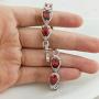 SELOVO Wedding Bridal Teardrop Bracelet Chain Link Cubic Zirconia Silver Tone