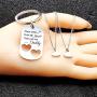 Gifts for Daughter Daddys Girl Mommys World Mother Father Necklace Keychain Pendant Encouraging Jewelry Set Dad Mom Christmas Birthday Gift