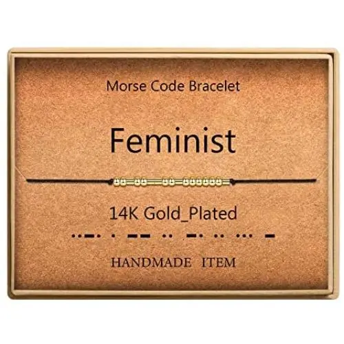 Morse Code Bracelet 14k Gold Plated Beads on Silk Cord Secret Message Feminist Bracelet Gift Jewelry for Her Morse Code Bracelet 14k Gold Plated Beads on Silk Cord Secret Message Feminist Bracelet Gift Jewelry for Her