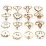 BERYUAN Women Rings Set Knuckle Rings Gold Stacking Rings for Girls and Teens Rings Cute Jewelry Rings Size(5,5.5,6,6.5,7,7.5,8)(16Pcs)