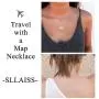 Sllaiss 925 Sterling Silver World Map Pendent Necklaces for Women Men Vintage Dainty Circle Earth Necklaces Long Distance Travel Charm Jewelry Gifts Hypoallergenic Sllaiss 925 Sterling Silver World Map Pendent Necklaces for Women Men Vintage Dainty Circle Earth Necklaces Long Distance Travel Charm Jewelry Gifts Hypoallergenic