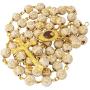 Catholic Beige Rosary Prayer Beaded Jerusalem Cross Crucifix Christ Jesus Necklace Decor with Holy Soil from Jerusalem for Auto Car for Men Women Religious Jewelry Pendant 20.5''